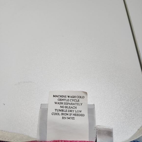 Hot Cotton Womens Linen Tunic Top Plus Size 1X Bright Watercolor Orchid Print - Picture 9 of 11